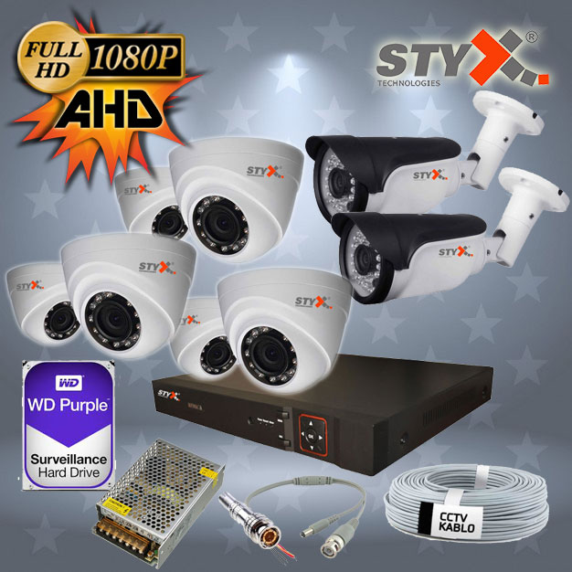 STYX AHD Kamera Kampanyası 6’lı Kamera Seti